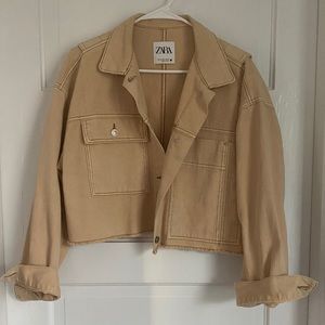 Zara cropped jean jacket